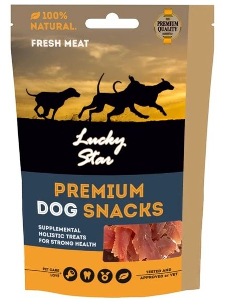 Лакомство для собак Вяленое мясо утки Premium Dog Snacks ТМ "Lucky Star", 85 г 2249787974 фото