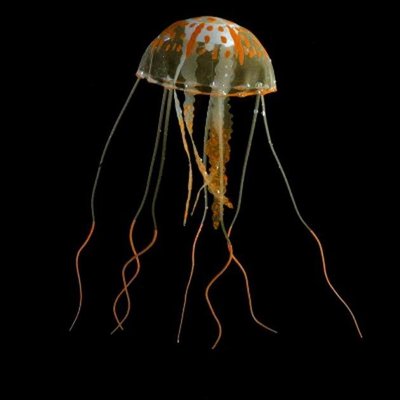 Декорация для аквариума Медуза AM001031SB 5х5х15см оранжевый 1485192401 фото