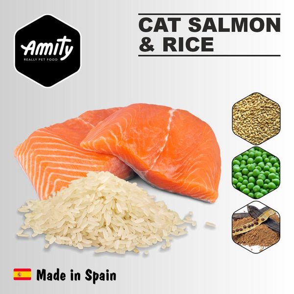 Сухой корм для взрослых кошек Amity PREMIUM CATS SALMON & RICE с рисом и лососем, 10 кг (*) 2355735191 фото