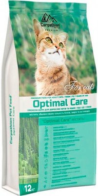 Сухой корм Carpathian Pet Food - OptimalCare для кошек всех пород в возрасте до 7 лет, 12 кг 1978811739 фото