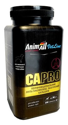 AnimAll VetLine Ca PRO При недостатке витаминов, макро и микроэлементов для крупных пород собак 250 таб х 2 г 1609941620 фото