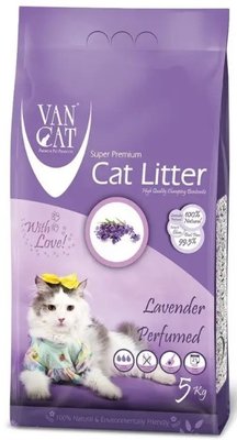 Бентонітовий наповнення для котів Van Cat (0.6-2,25 мм) 5 кг, Ван Кет Аромат Лаванди 1634018278 фото