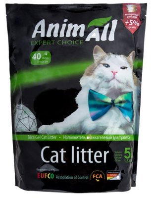 Силикагелевый наполнитель для котов 5 л / 2.1 кг AnimAll "Зелёный изумруд" 1493380497 фото