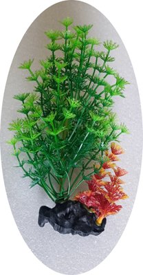 Рослина пластикова водорості CROCI FLORA ON PEBBLES штучна, Декорація для акваріума 18-20 см A8011381 2115676761 фото