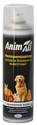 Спрей нейтрализатор запахов домашних животных с ароматом лайма AnimAll аэрозоль 500 мл 1376816118 фото