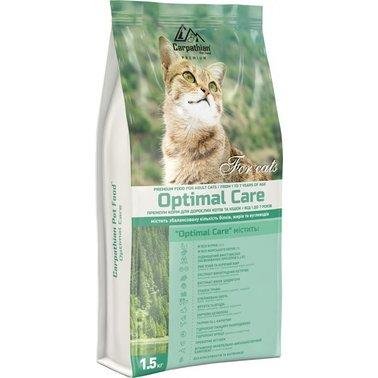 Сухой корм Carpathian Pet Food - OptimalCare для кошек всех пород в возрасте до 7 лет, 1.5 кг 1596747245 фото