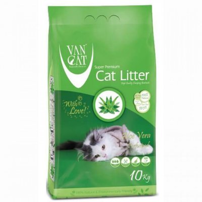 Бентонітовий наповнювач для котів Van Cat Aloe Vera (0.6-2.25 мм) Ван Кет Аромат Алое Вера (55451) 2028651653 фото