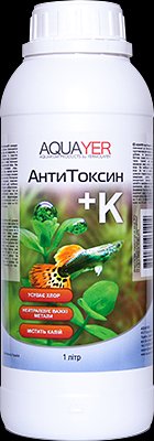 Препарат для підготовки води проти хлорки АнтиТоксин+К 1л, від важких металів, AQUAYER 818499476 фото