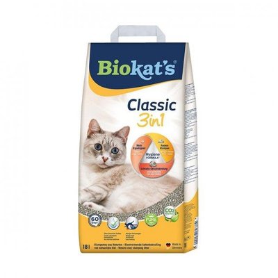 Biokat's Classic 3in1- наповнювач для котячого туалету 18 л (613789) 1687168177 фото