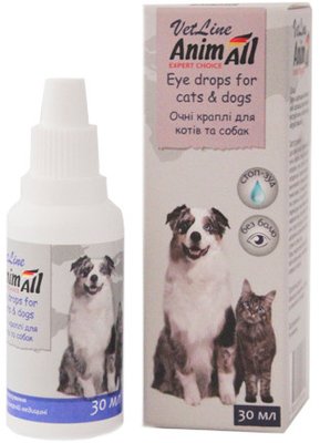 Краплі для очей собак і кішок AnimAll VetLine (ЕнімАлл ВетЛайн) 30 мл 1645520361 фото