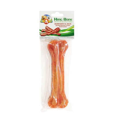 Ласощі для собак Кістка Бекон King Bone Bacon, 18см, 130гр, 1шт/уп C1003216 2232454086 фото